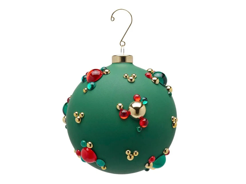 EDG - Pallina di Natale con Bolle Ø12 cm Verde in Vetro