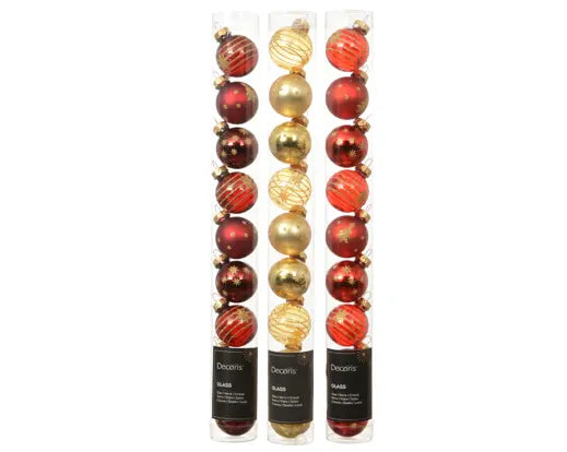 Garden Foggia - Tubo Mix Sfere D 3cm sfumature Rosso