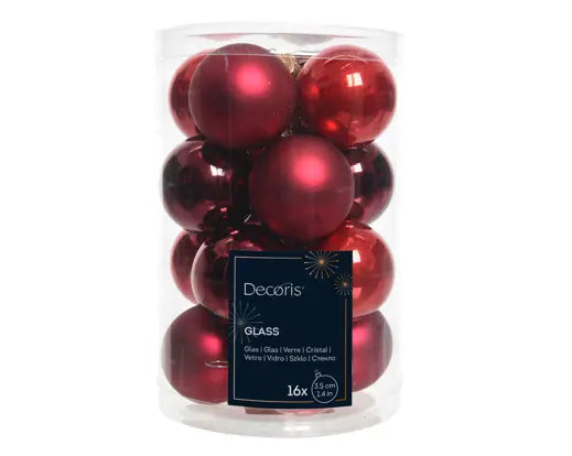 Garden Foggia - Box 16 Sfere Mix Rosso d 3.5cm