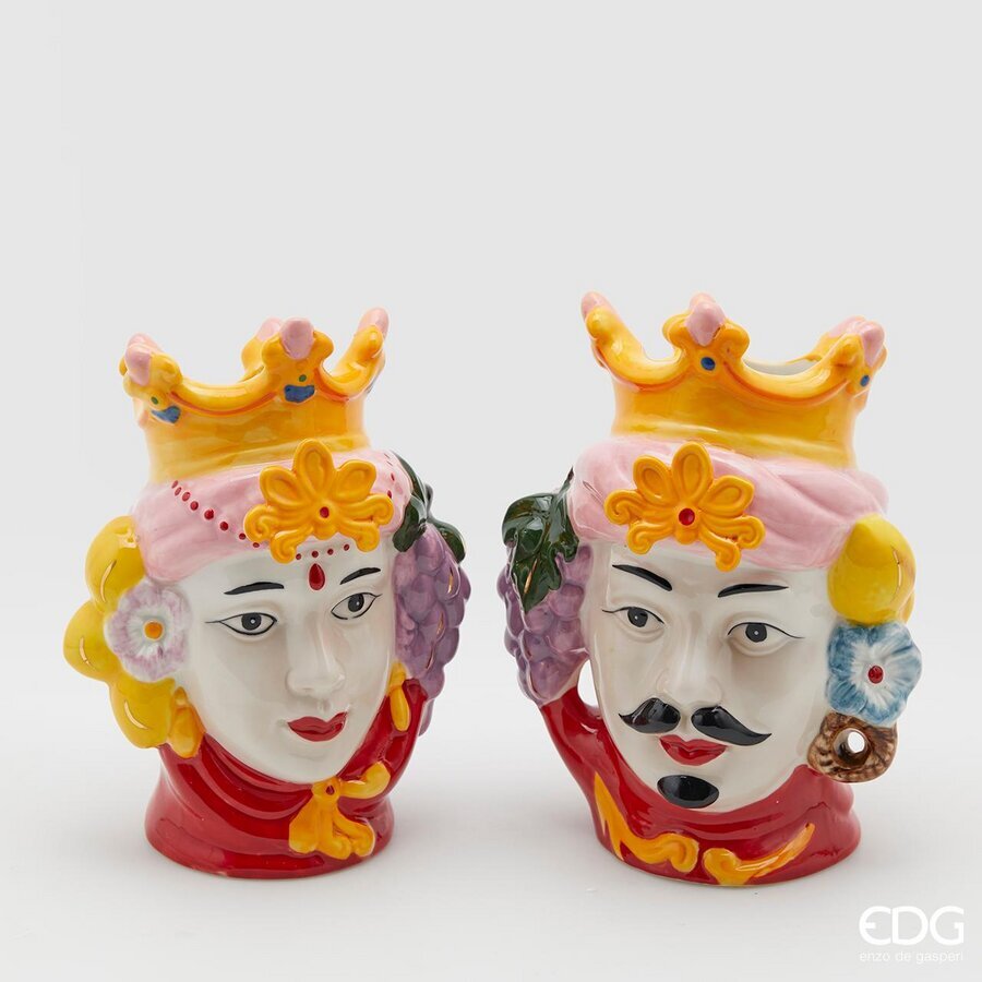 EDG - Vaso Testa Sicily H 17CM Multicolor