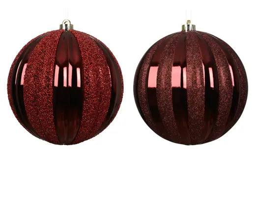 Garden Foggia - Sfera Fascia Glitter D 20cm Rossa