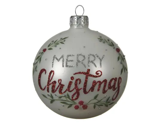 Garden Foggia - Sfera Silver "Merry Christmas"
