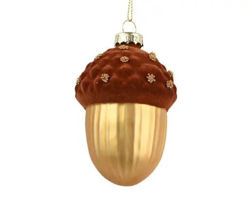 Garden Foggia - Decoro Ghianda Gold Testa Velluto Brown