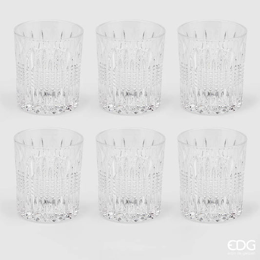 EDG - Set 6 Bicchieri Vetro H9.5