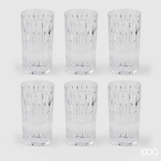 EDG - Set 6 Bicchieri Vetro H14