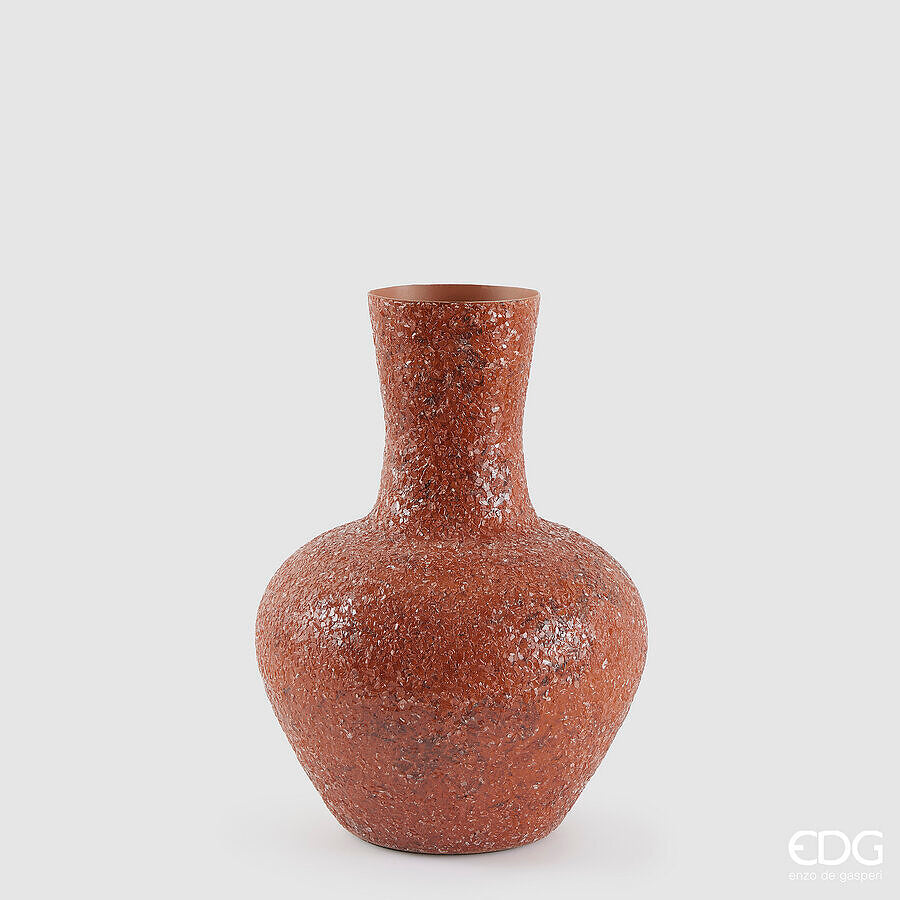 EDG - Vaso Crackle Anfora H38 cm Arancio