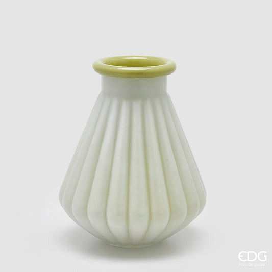 EDG - Vaso Righe Con Bordo H28 Verde