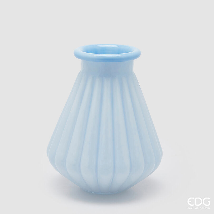 EDG - Vaso Righe Con Bordo H28 Blu