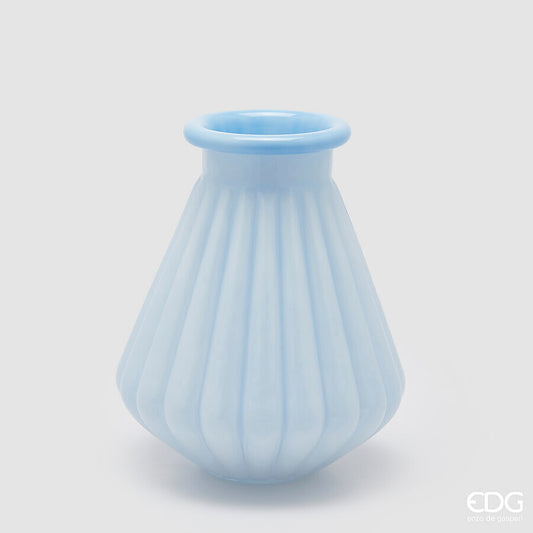 EDG - Vaso Righe Con Bordo H28 Blu