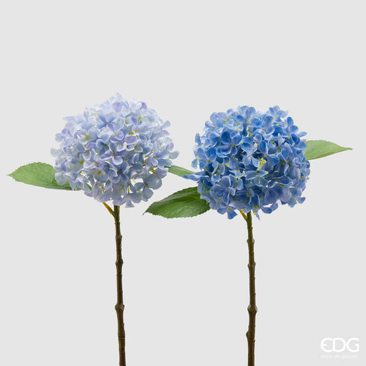 EDG - Ramo ortensia artificiale H48 cm Sfumature Blu