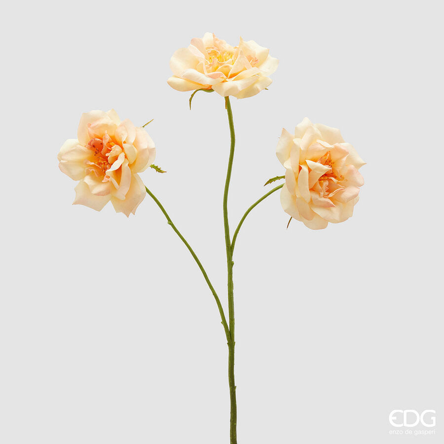 EDG - Ramo Peonia Artificiale H 67cm Sfumature Arancio