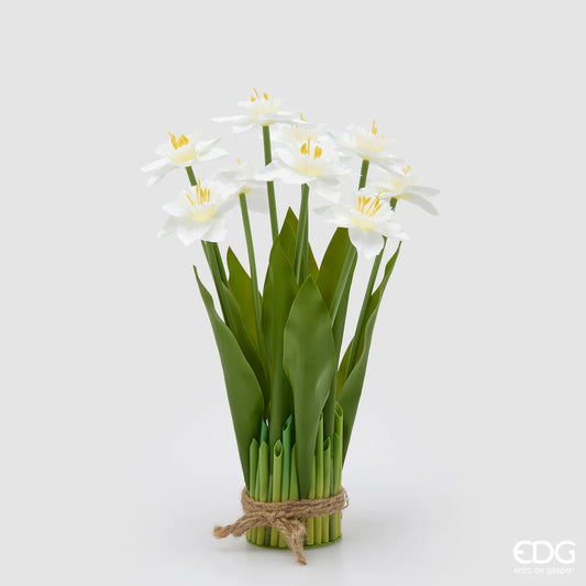 EDG - Mazzo Narcisi Artificiali H41cm Bianchi