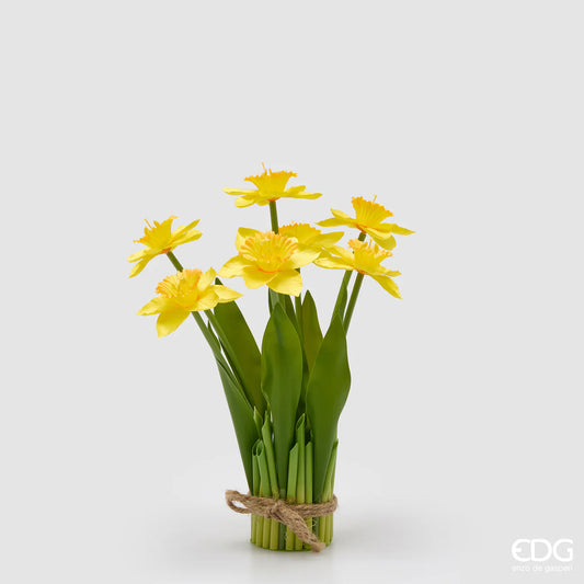 EDG - Mazzo Narcisi Artificiali H 28cm Gialli