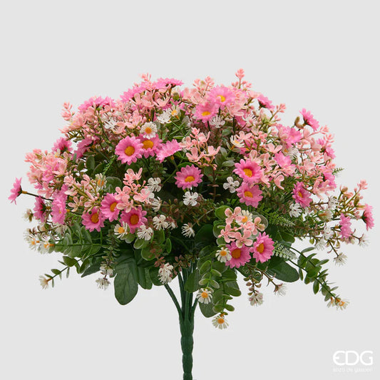 Mazzo Margherite rosa Artificiali 40 cm