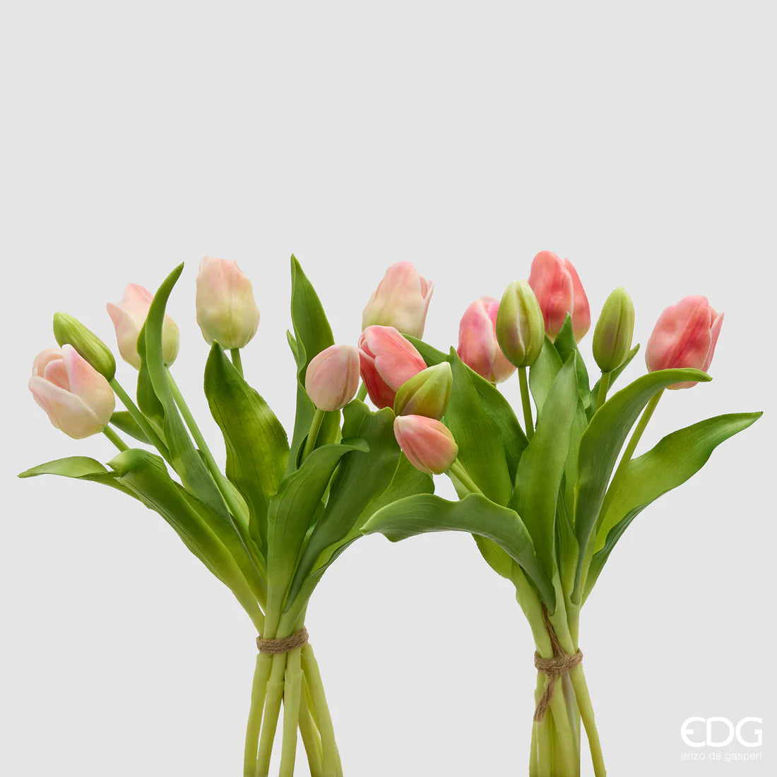 EDG - Mazzo Tulipani H 30cm Rosa Pesca Ass
