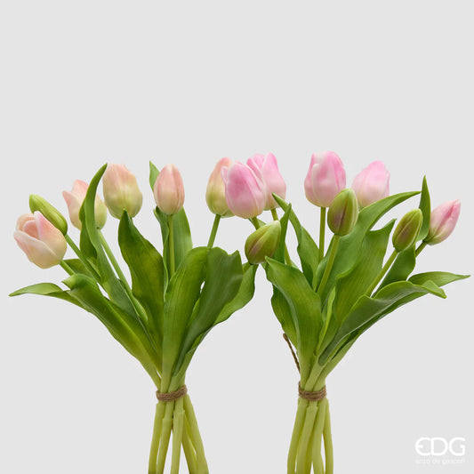 EDG - Mazzo Tulipani H 30cm Rosa Scuro