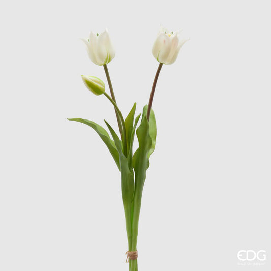 EDG - Bouquet de Tulipes Olis 3 Fleurs Blanches