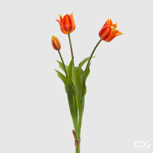 EDG - Mazzo Tulipani Olis 3 Fiori Arancio