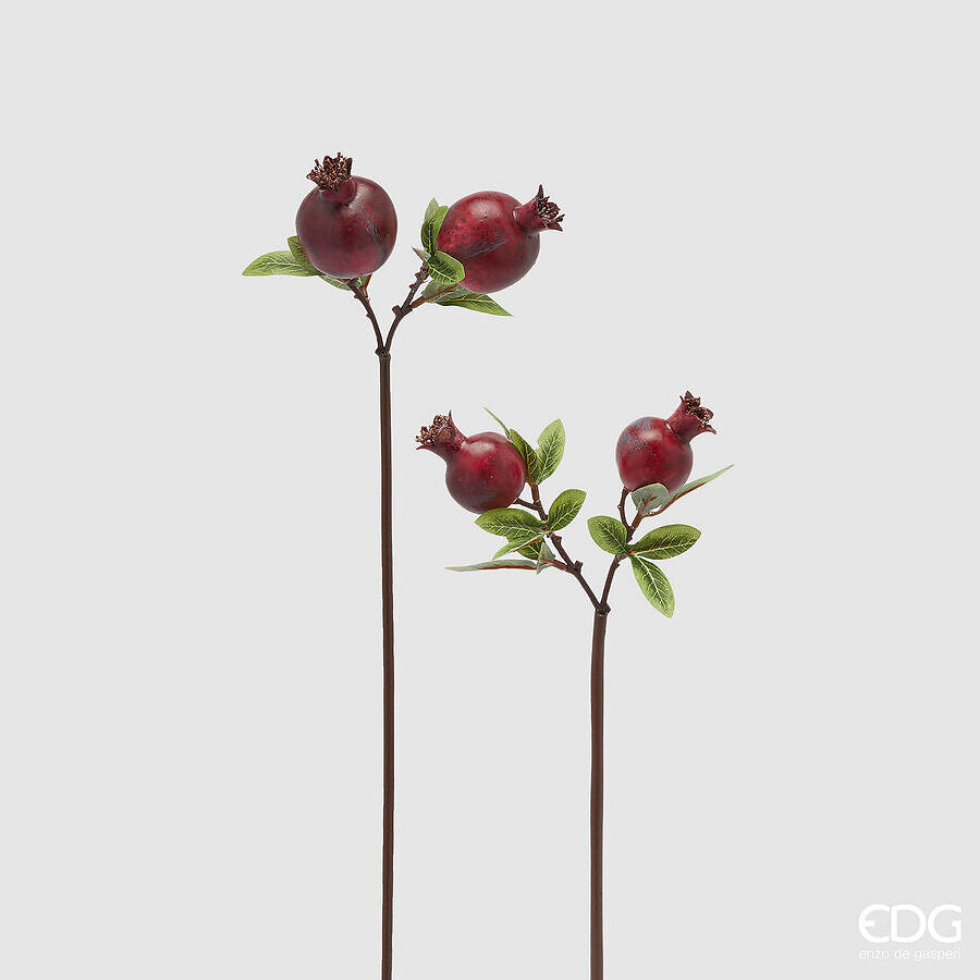EDG - Ramo melograno artificiale con foglie Bordeaux H.33