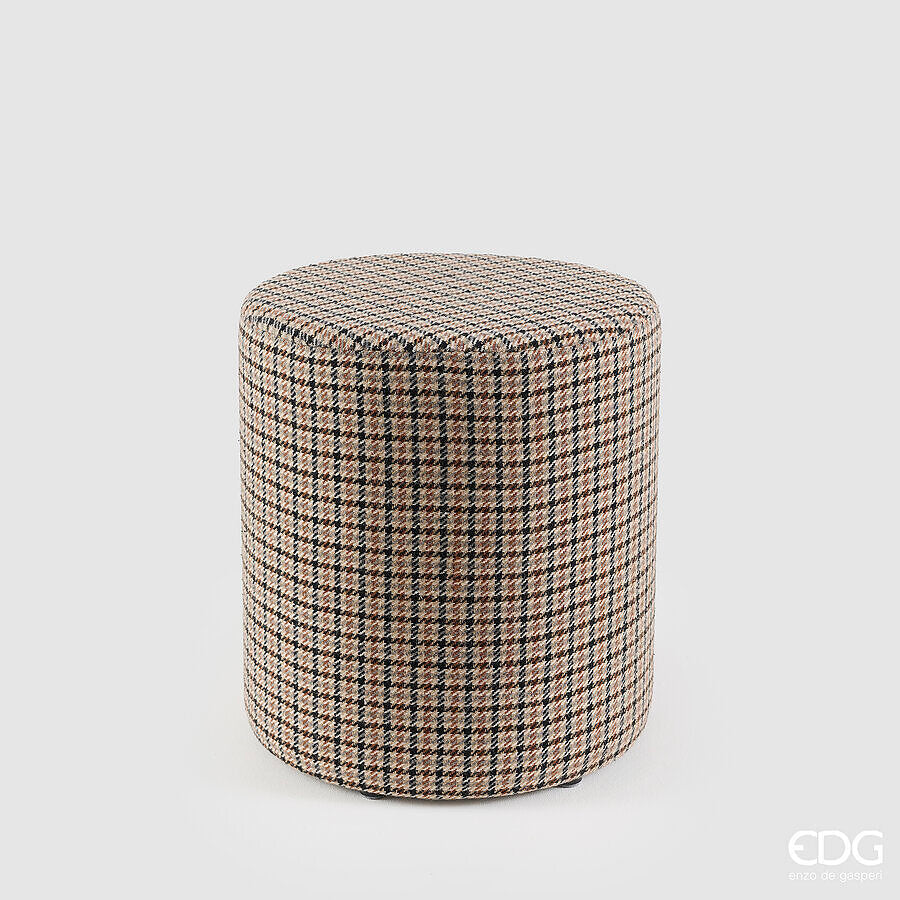 EDG - Pouf Tessuto Cilindro Tartan