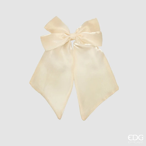 EDG - Fiocco Natalizio Satinato con Clip 35X20 Cm