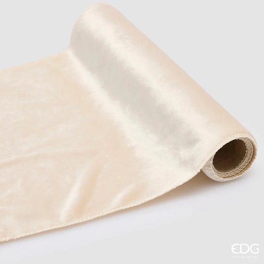EDG - Tessuto Decorativo Ciniglia Avorio Rotolo 35x180 cm