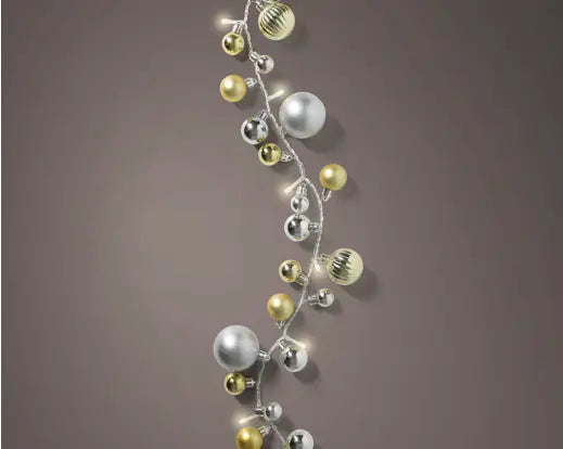 Garden Foggia - Luci Led 190 CM Sferette Gold/ silver