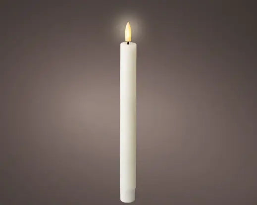 Garden Foggia - Box 2 Candele flat Bianche H 24.5cm