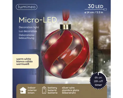 Garden Foggia - Sfera Led Rossa 30 led