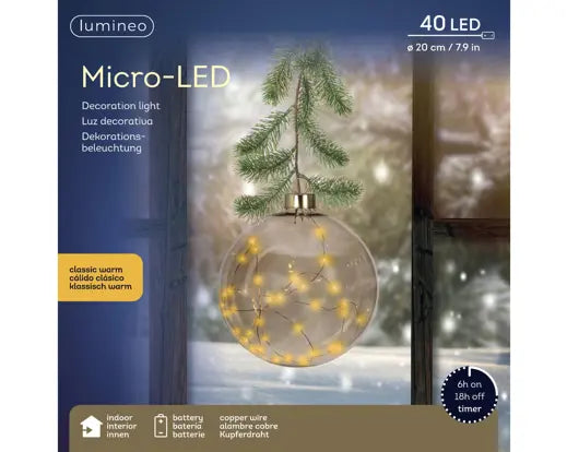 Garden Foggia - Sfera Led Con Festone 40 led