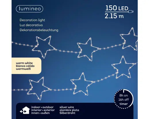 Garden Foggia - Festone Led Stelle H 215 cm
