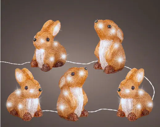 Garden Foggia - Box 5 Conigli Led H 14cm