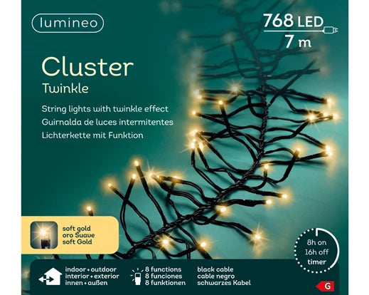 Garden Foggia - Luci Cluster Soft Glow 7 metri 768 led