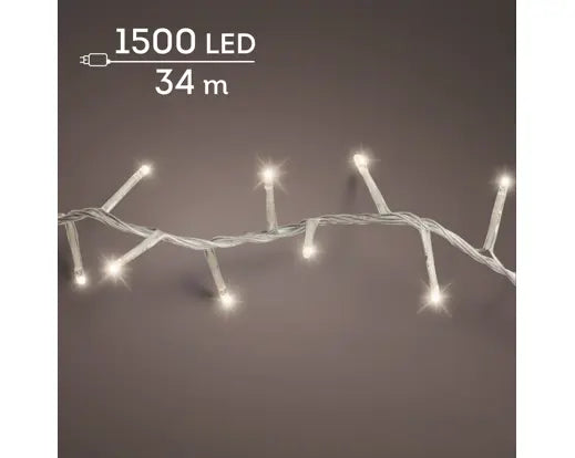 Garden Foggia - Luci Compact 34 mt 1500 LED luce calda Filo Trasparente