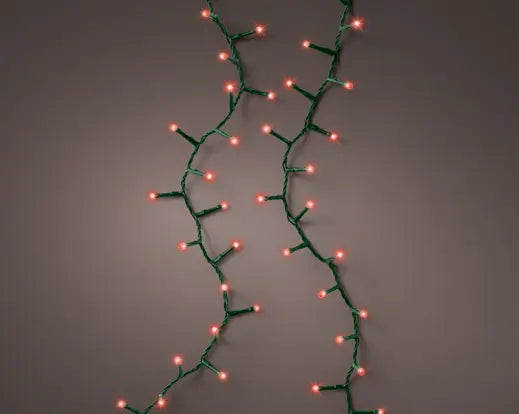 Garden Foggia - Luci Compact Filo verde Luce Rossa 1000 led 22.5 metri