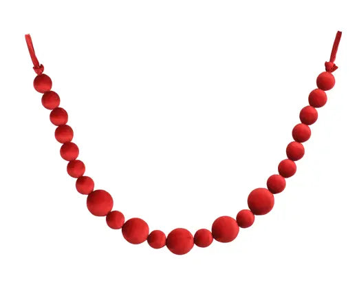 Garden Foggia - Festone Sfere Velluto Rosso