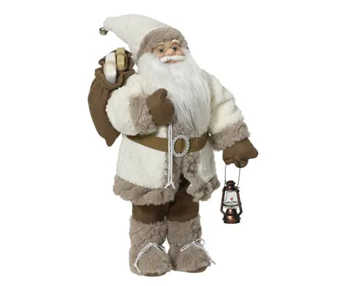 Garden Foggia - Babbo Natale Cappotto Bianco H 60cm