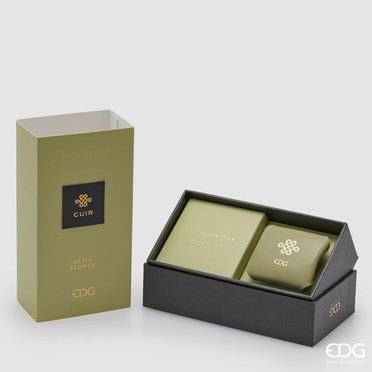 EDG - Profumatore Auto Cuir 10 Ml L 6 Cm L 5,5 Cm Olive Flower