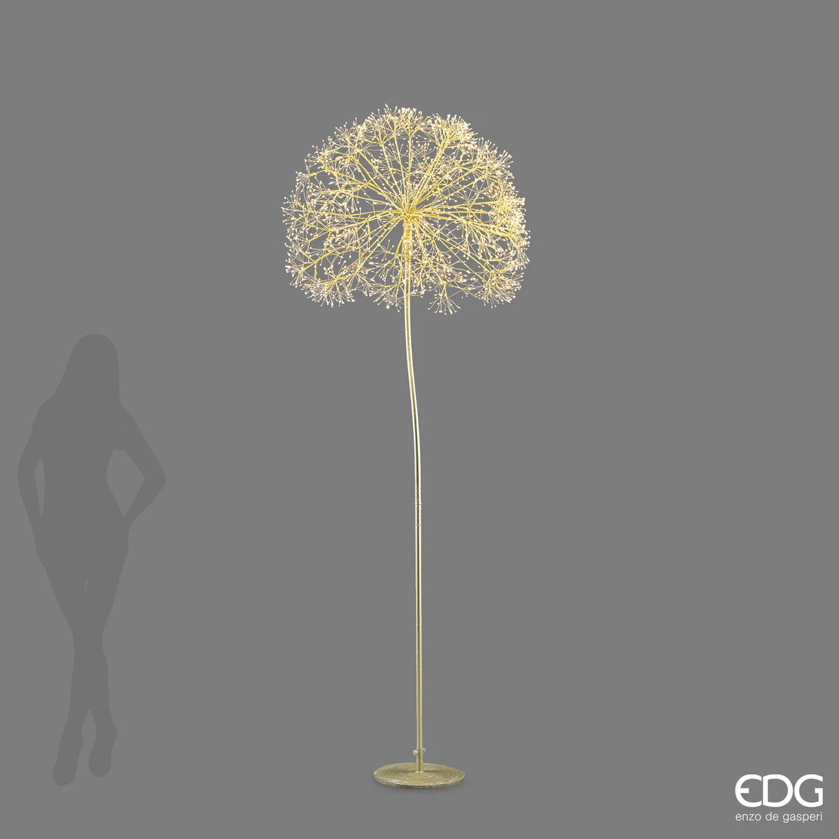 EDG - Decoro Tarassaco Rich 3750 Microled H280 D100 cm Oro