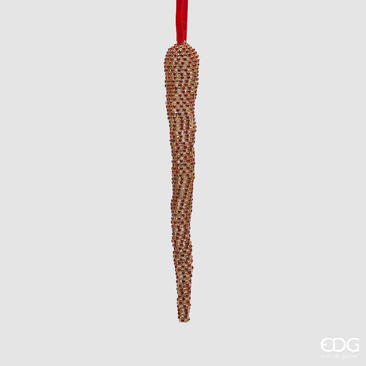 EDG - Addobbo Ghiacciolo Lucente H23 cm Red