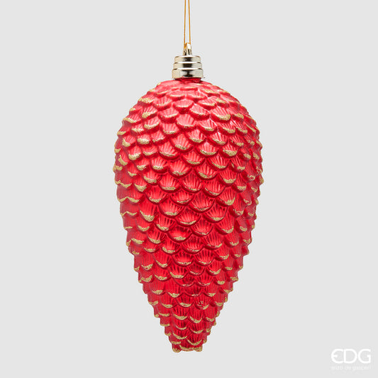 EDG - Decoro Pigna H 25cm Rossa