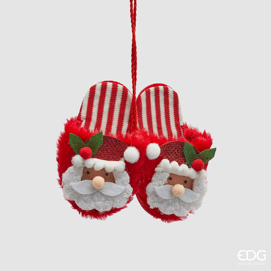 EDG - Addobbo Ciabatte Babbo Natale H10 cm
