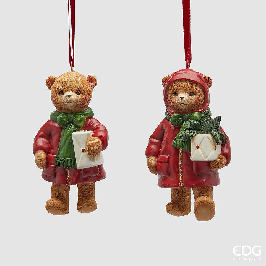 EDG - Decoro Orso Sciarpa H 10cm Assortito