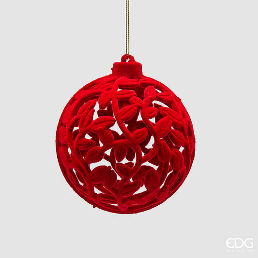 EDG - Sfera Velvet D10 cm Rossa