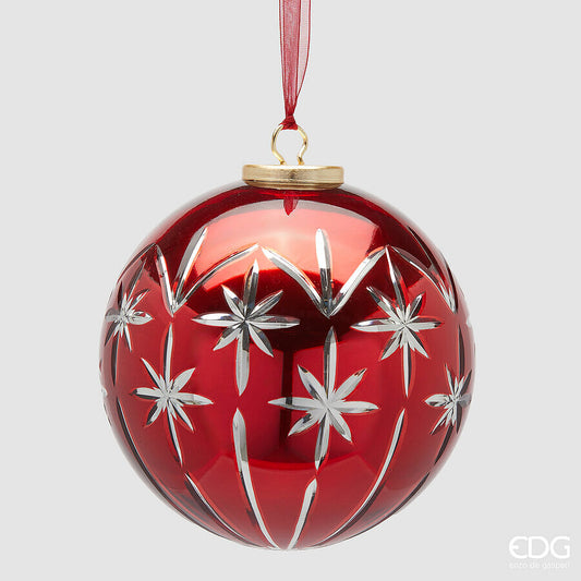 EDG - Sfera Stelle Rossa D 15cm