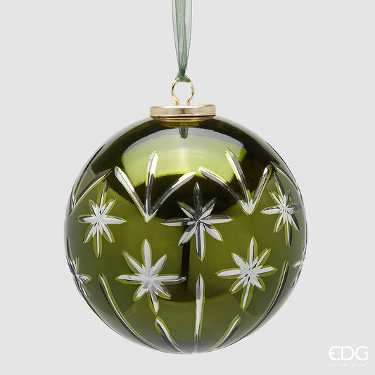 EDG - Addobbo Sfera Stelle Verde d 15cm