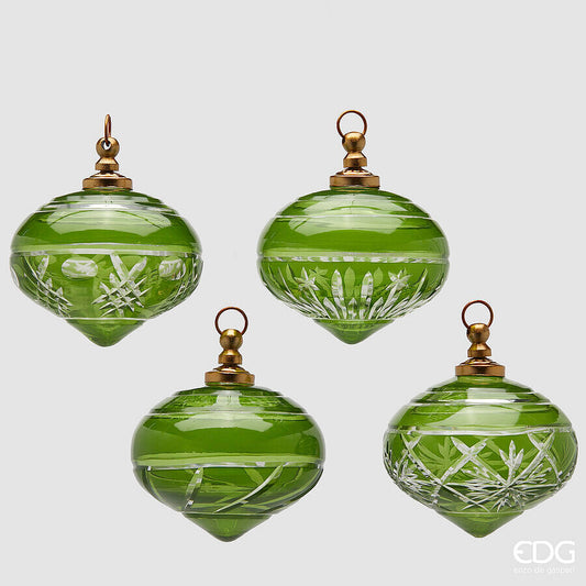 EDG - Addobbo Trottola Intagli D 10 cm Assortita