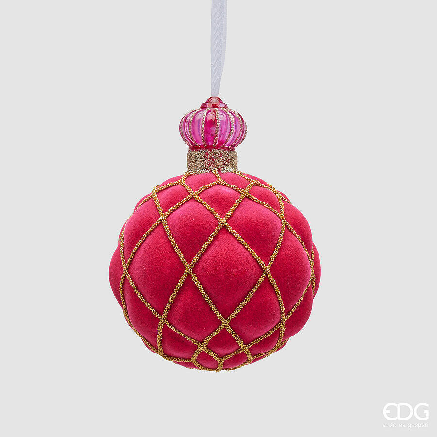 EDG - Addobbo Palla Regale H10.5 D 8cm Rosa