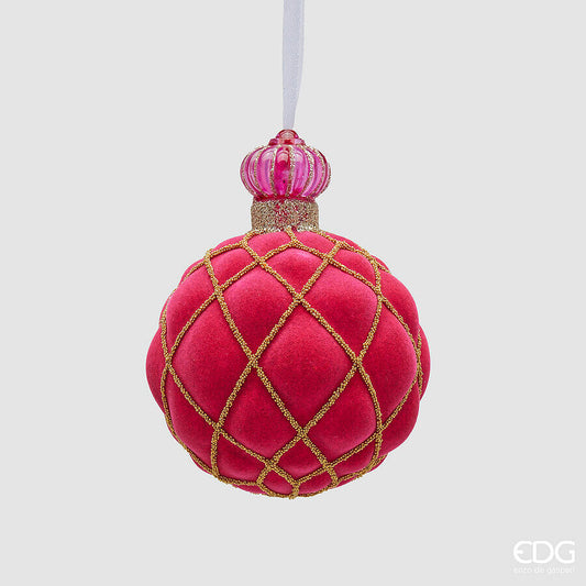 EDG - Addobbo Palla Regale H10.5 D 8cm Rosa