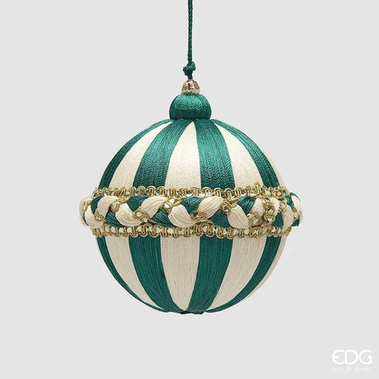 EDG - Addobbo Palla Natalizia con Treccia Verde